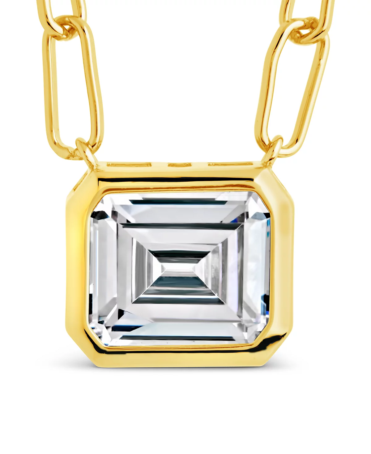 Sterling Forever Camille Bezel Cubic Zirconia Statement Necklace 10990₽