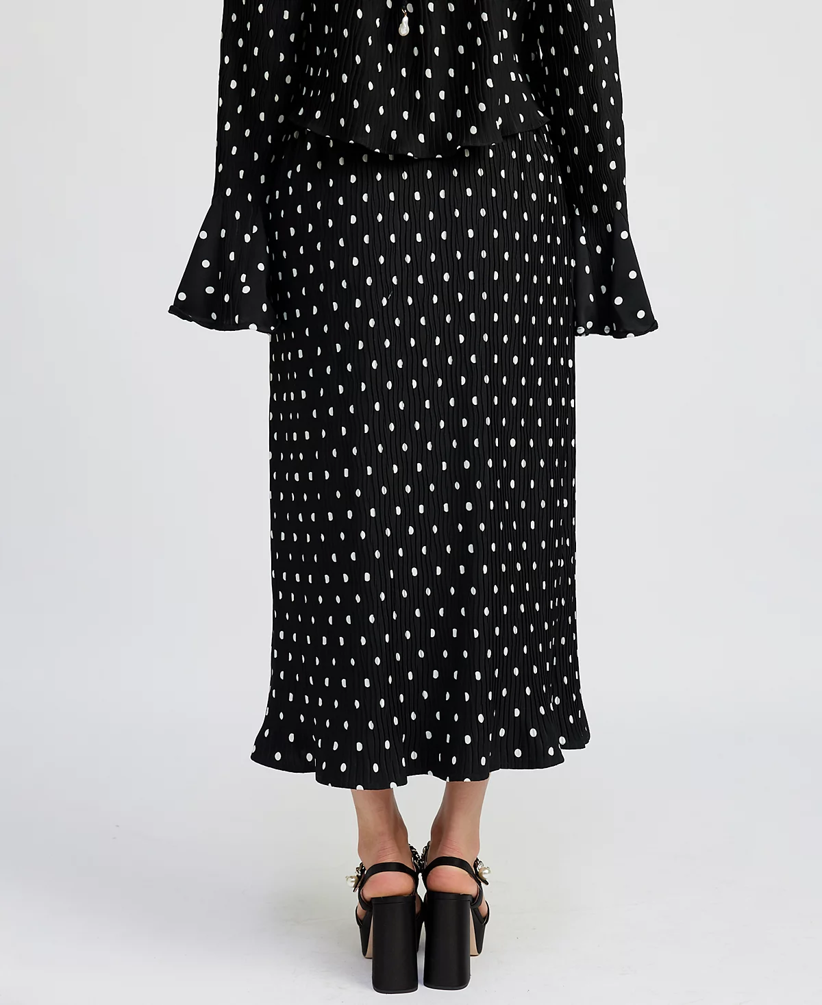 En Saison Darlene Polka-Dot Swing Top - Darlene Polka-Dot Maxi Skirt