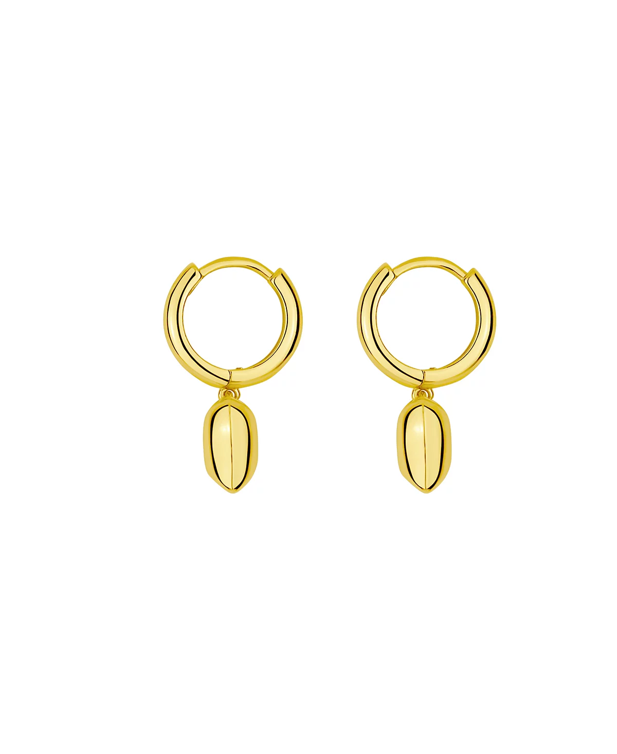 And Now This Silver and Gold Heart Drop Hoop Earrings 5690₽