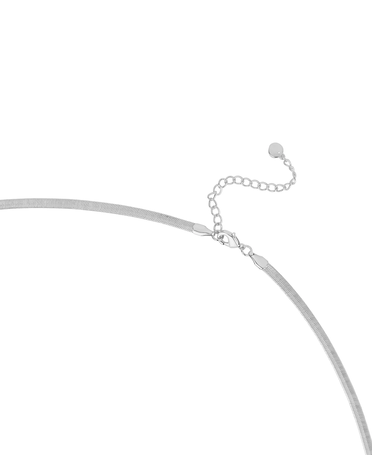 And Now This Cubic Zirconia Flat Herringbone Chain Necklace 5690₽