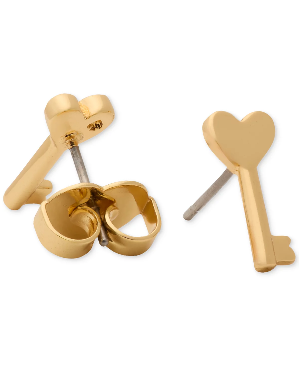 Kate Spade New York Gold-Tone Polished Heart Key Stud Earrings 5490₽