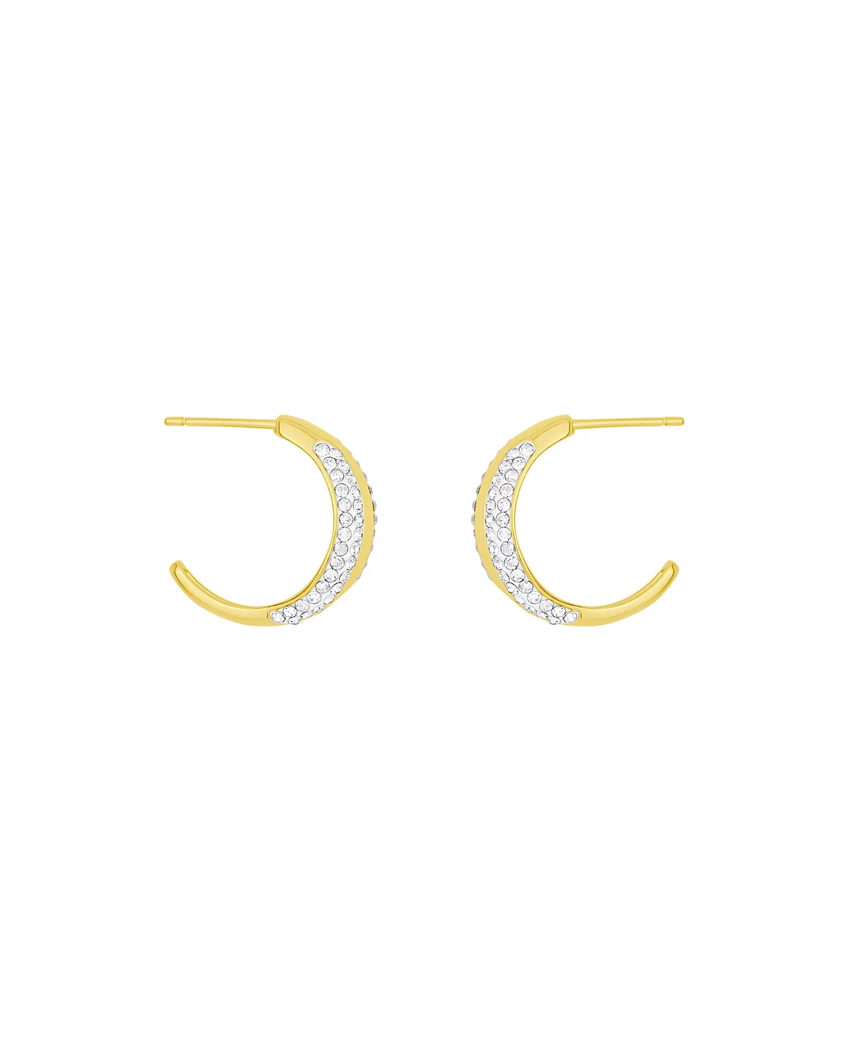 And Now This Clear Crystal Push Back C-Hoop Earrings 5690₽