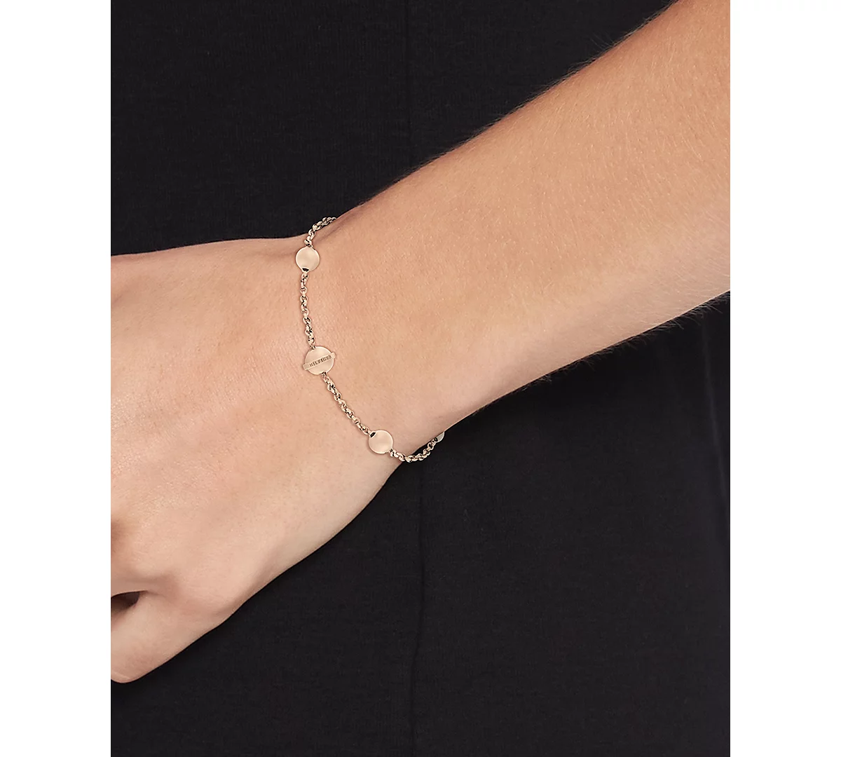 Tommy Hilfiger Gold-Tone Stainless Steel Orb Station Bracelet 16190₽