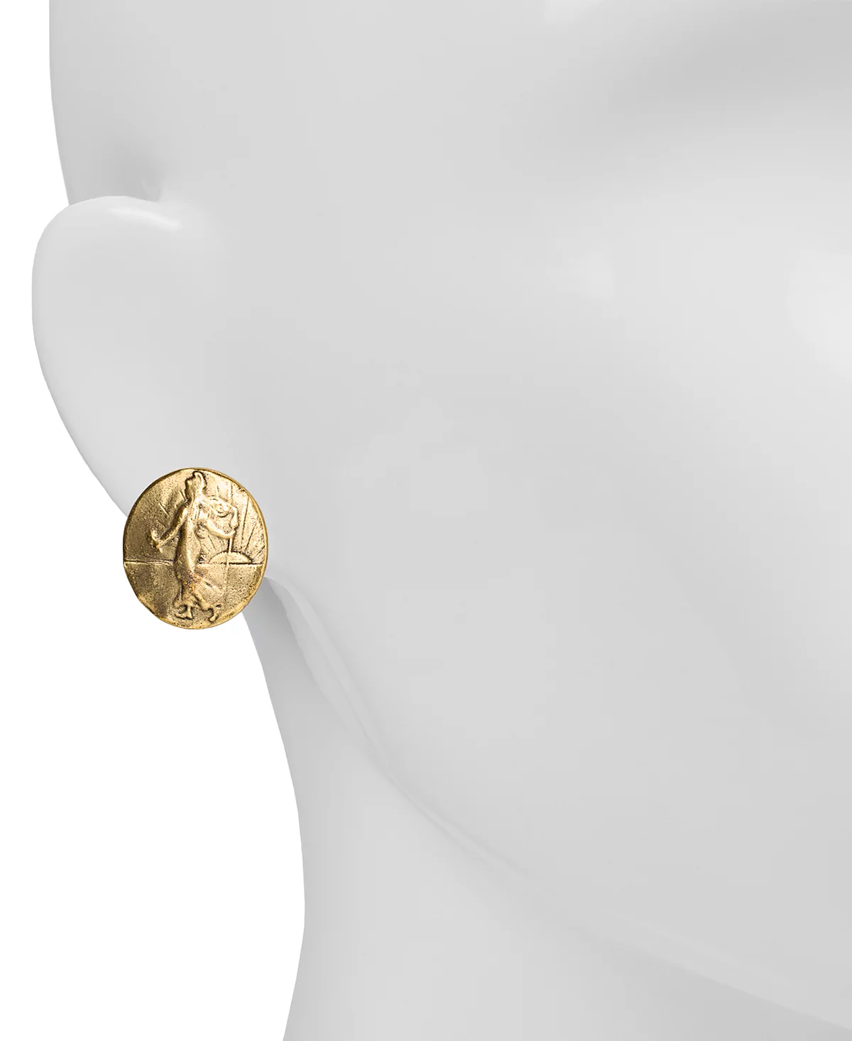 Patricia Nash Gold-Tone Goddess Coin Button Earrings 5490₽