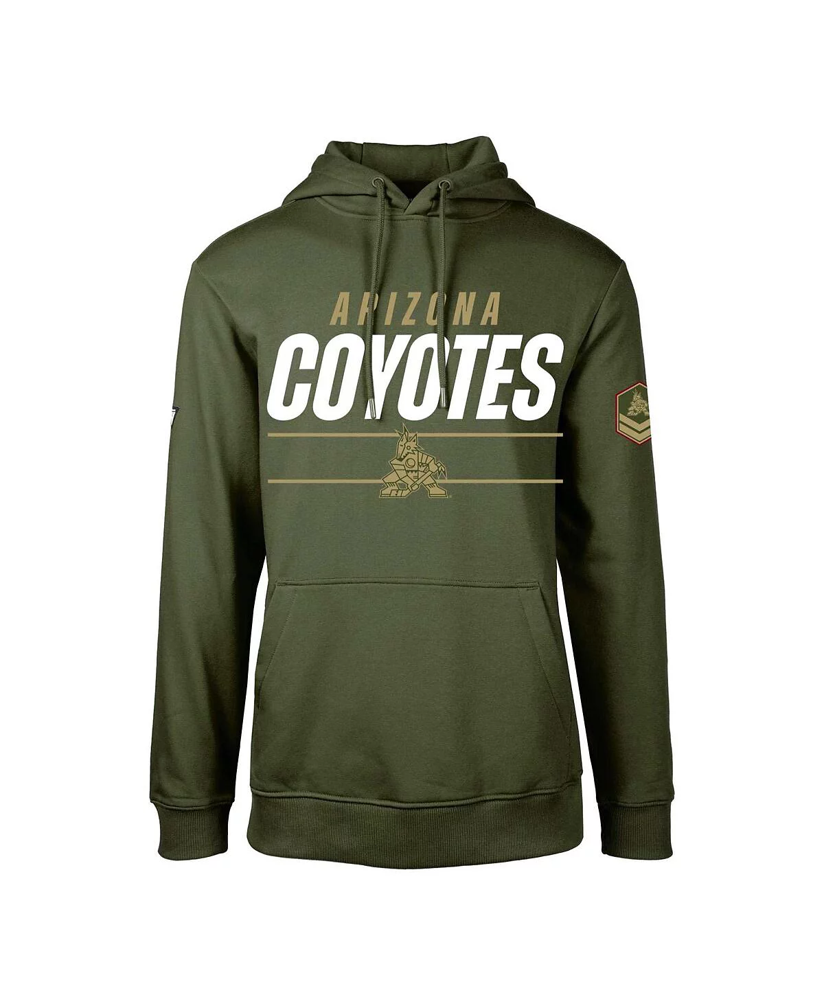Levelwear Mens Olive Arizona Coyotes Delta Podium Fleece Pullover Hoodie 15190₽
