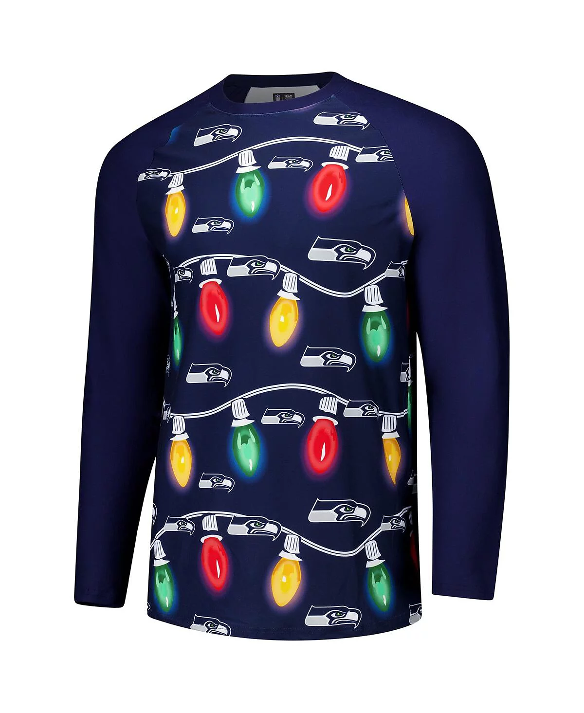 Concepts Sport Mens College Navy Seattle Seahawks Garland Knit Raglan Long Sleeve T-Shirt and Pants Set 11390₽