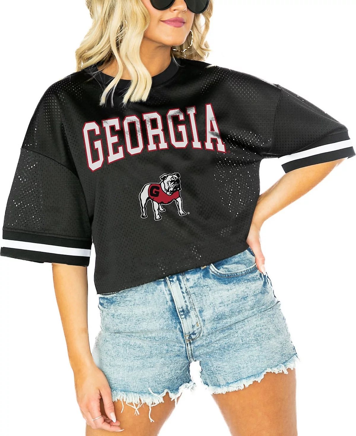 Gameday Couture Womens Black Georgia Bulldogs Game Face Fashion Jersey 9490₽