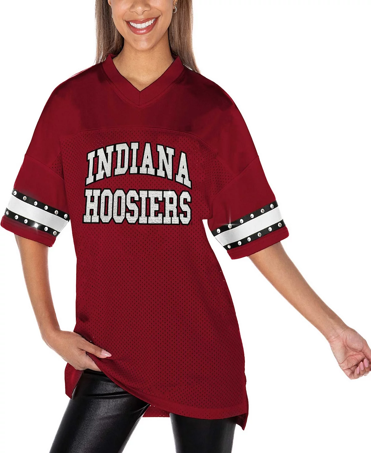 Gameday Couture Womens Crimson Indiana Hoosiers Until Kickoff Rhinestone Fashion T-Shirt 9090₽