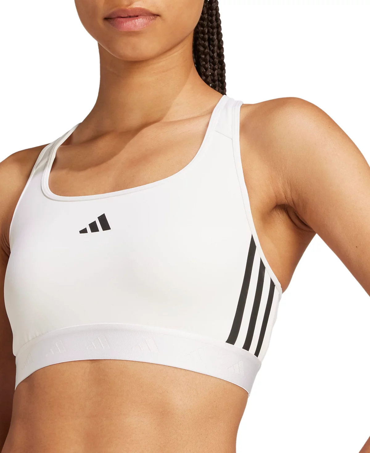 Тренировочный бюстгальтер Adidas Women's Power react t Hyperglam средней поддержки для женщин
