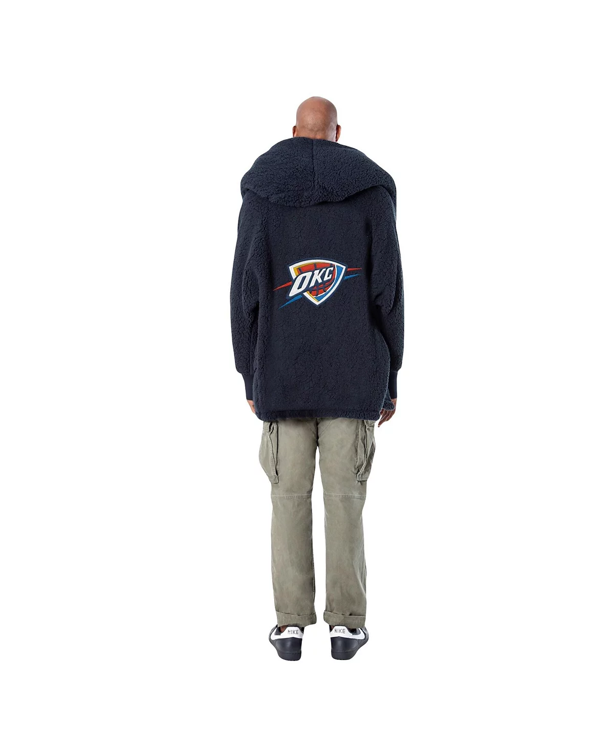 Jill Martin Mens and Womens The Best Lounger In The World Navy Oklahoma City Thunder Oversized Open-Front Hoodie Sweater 22790₽