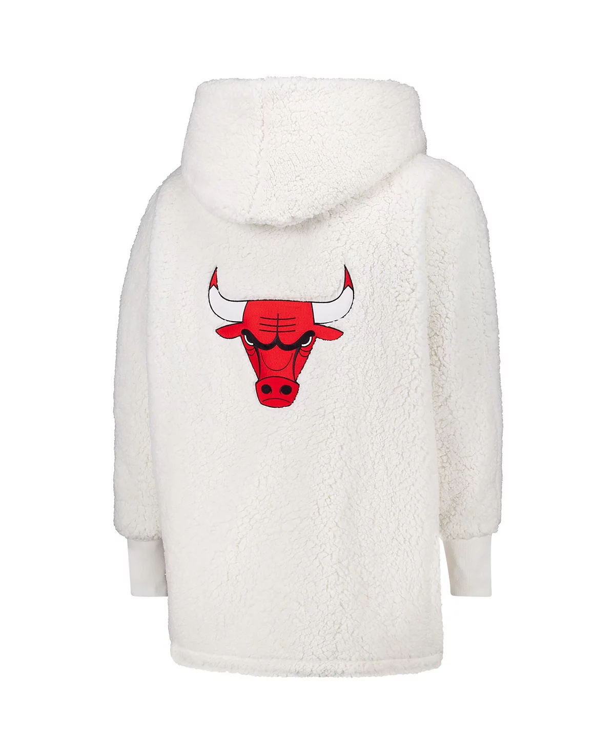 Jill Martin Mens and Womens The Best Lounger In The World Cream Chicago Bulls Oversized Open-Front Hoodie Sweater 22790₽