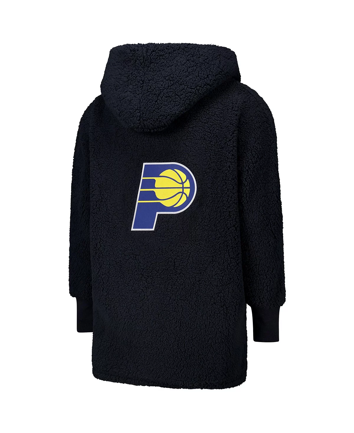 Jill Martin Mens and Womens The Best Lounger In The World Black Indiana Pacers Oversized Open-Front Hoodie Sweater 22790₽