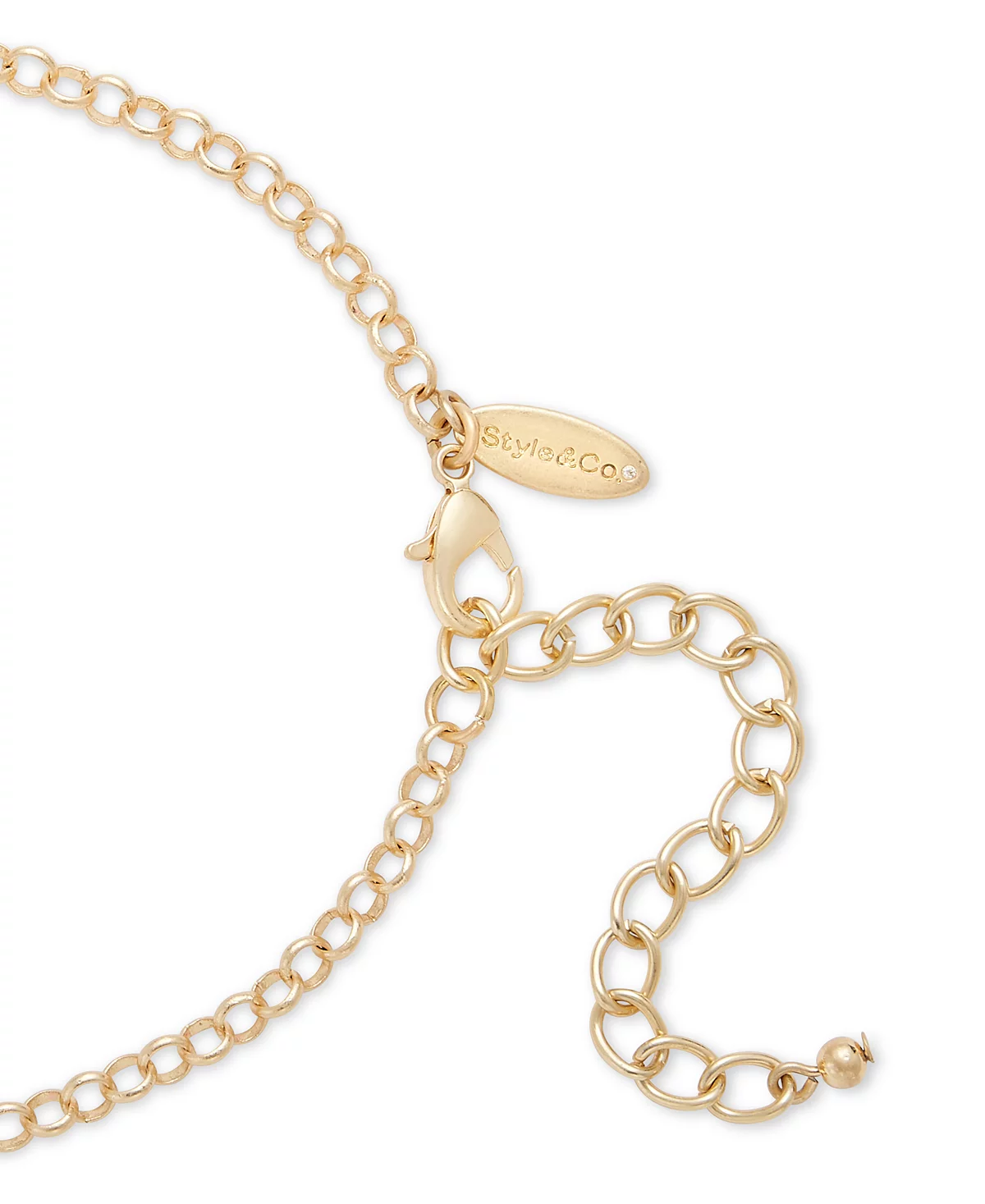Style - Co Gold-Tone Stone Orbital Statement Necklace 18 3 extender Exclusively at Macys 7490₽