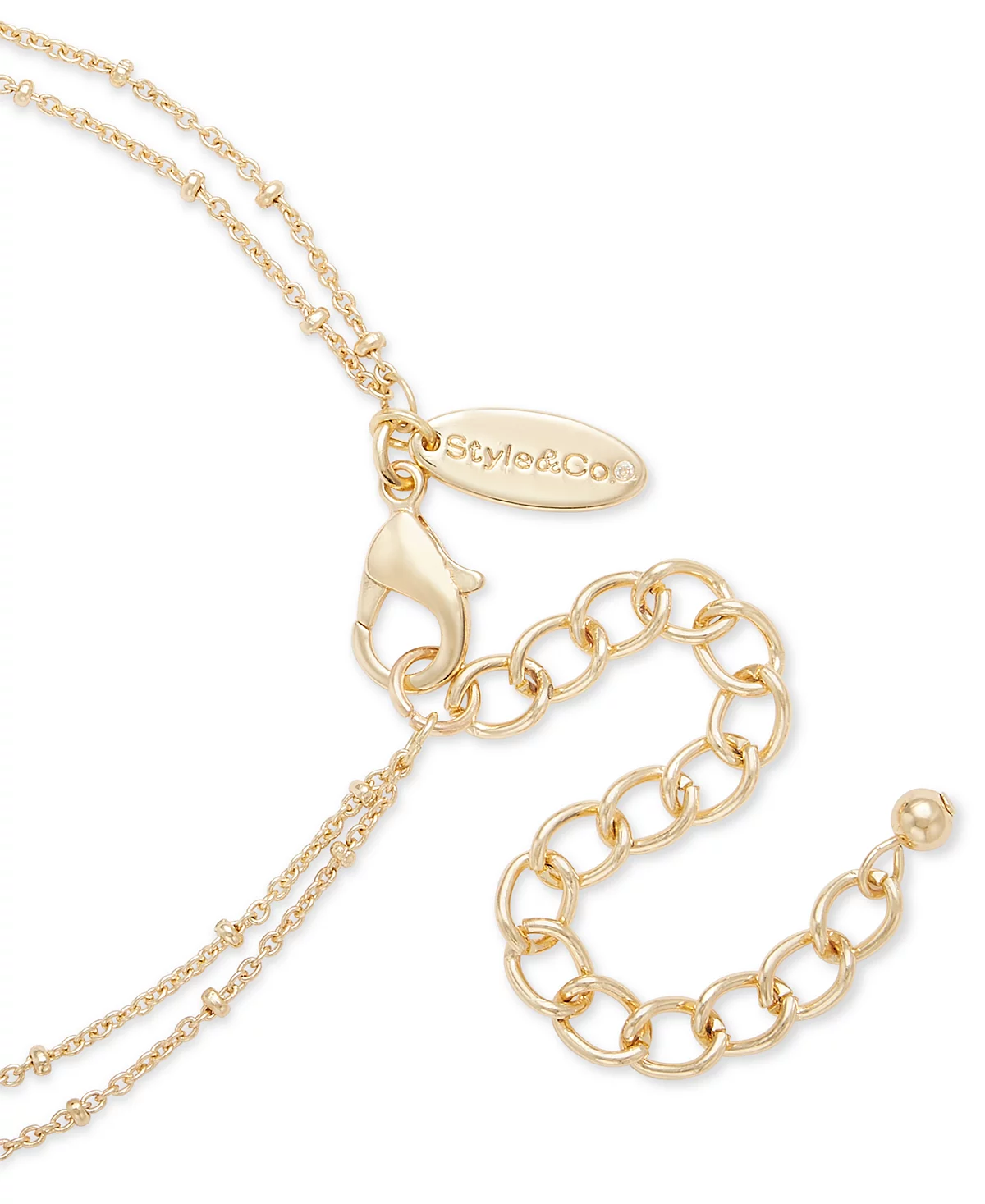 Style - Co Gold-Tone Mixed Stone Orbital Lariat Necklace 32 3 extender Exclusively at Macys 9390₽