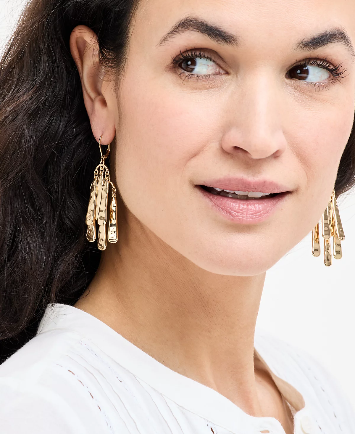 Style - Co Gold-Tone Hammered Shaky Statement Earrings, Exclusively at Macy's
