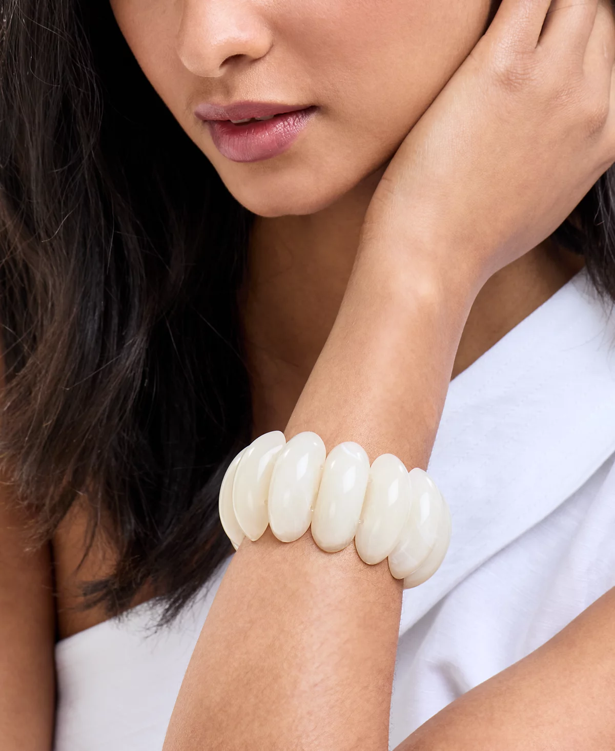 INC International Concepts Plastic Shell Stretch Bracelet Exclusively at Macys 5990₽