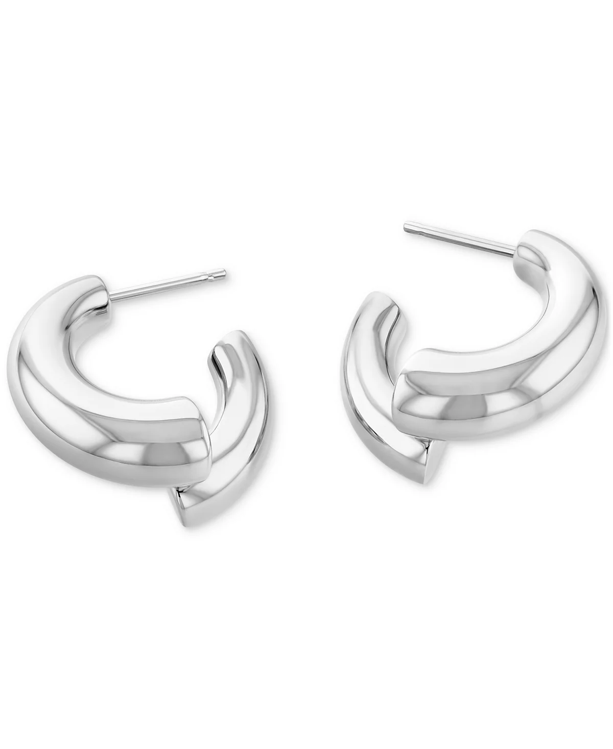Calvin Klein Silver-Tone CK Spiral Curve Drop Earrings 13290₽