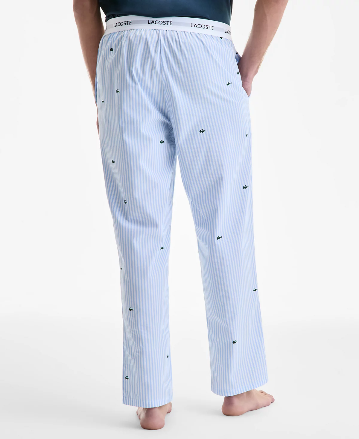 Lacoste Mens Regular-Fit Croc Stripe Pajama Pants 10990₽