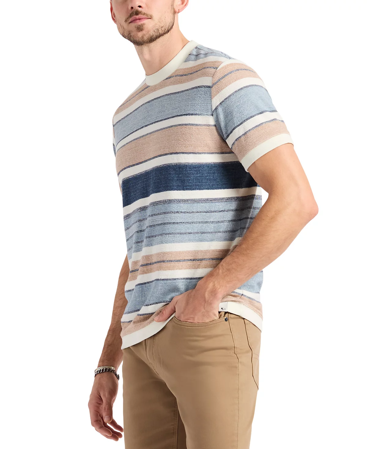 Mens Konnair Textured Jersey Stripe T-Shirt 6390₽