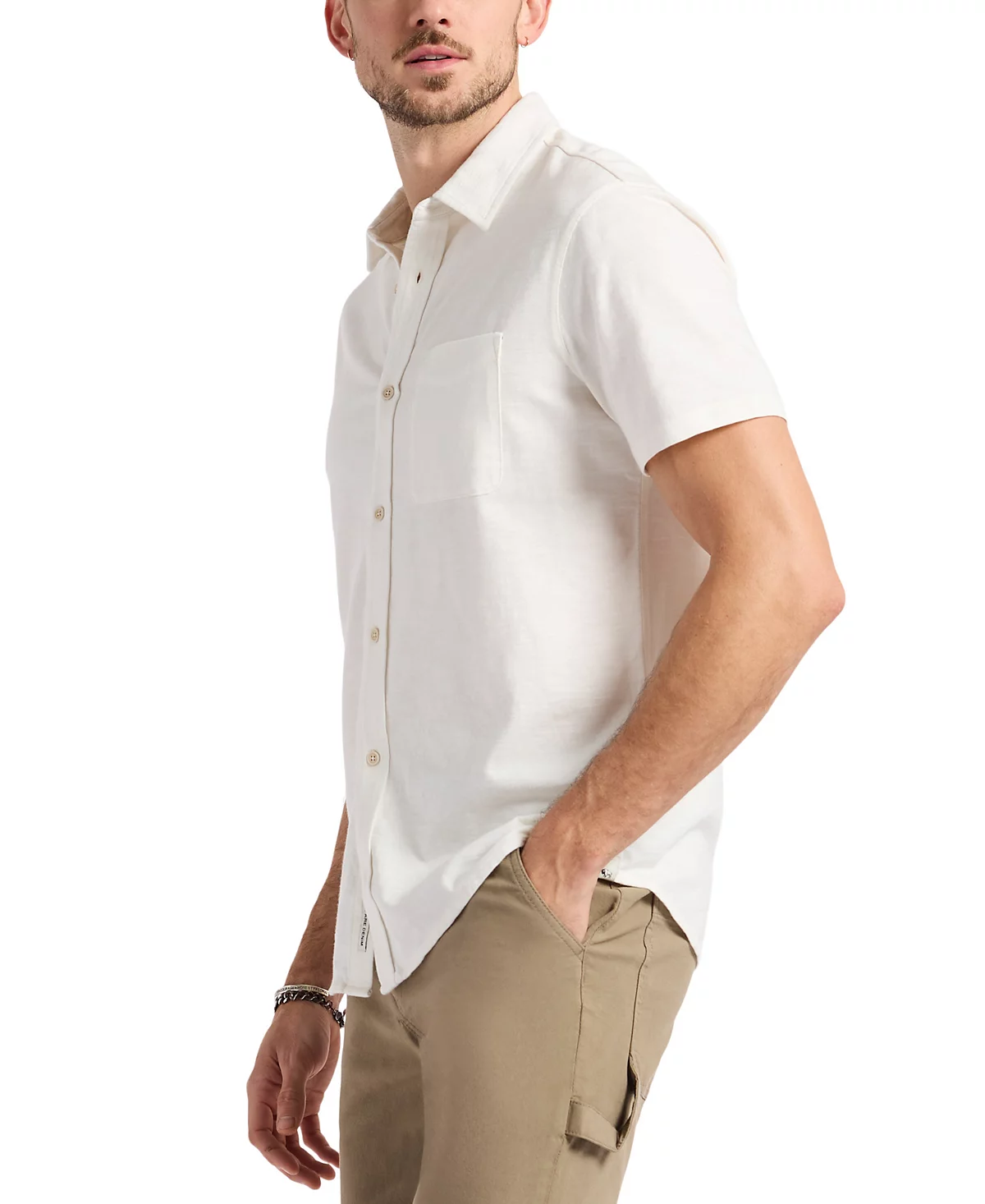 Mens Savoya Fitted Short Sleeve Button-Front Shirt 8390₽