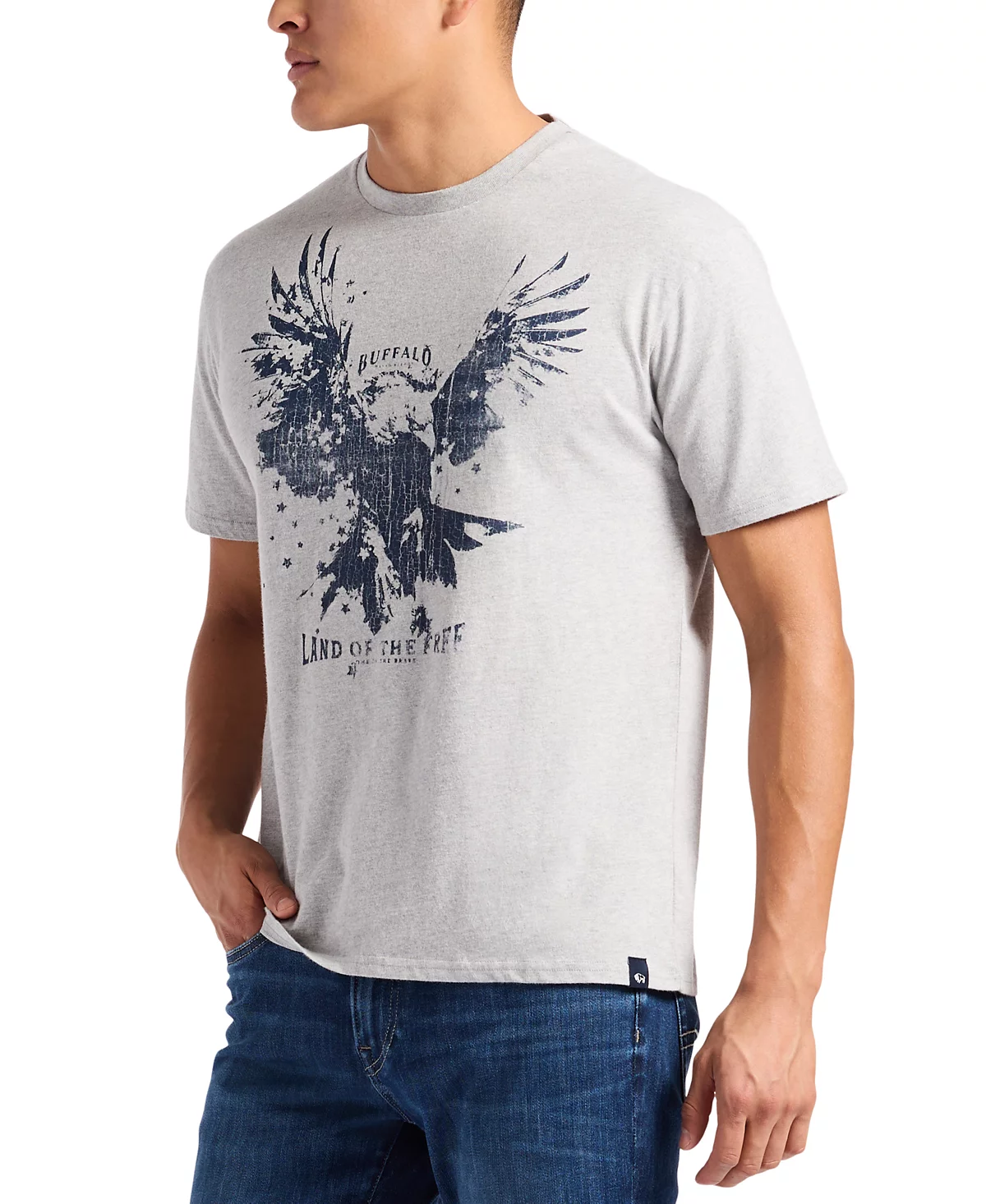 Mens Teagle Short Sleeve Eagle Graphic Crewneck T-Shirt 4990₽