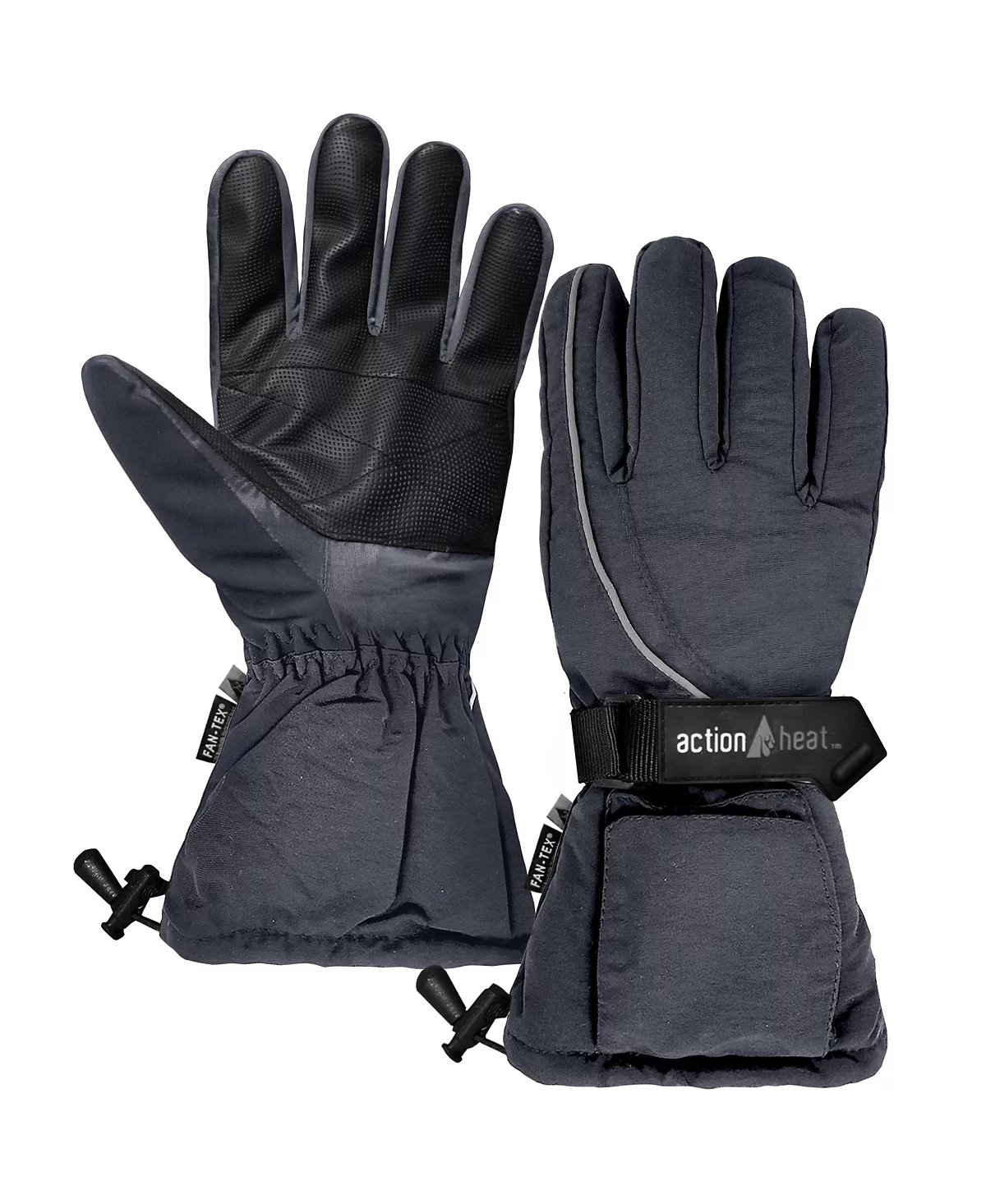 ActionHeat Men's AA Battery Heated Snow Gloves Navy - One Size