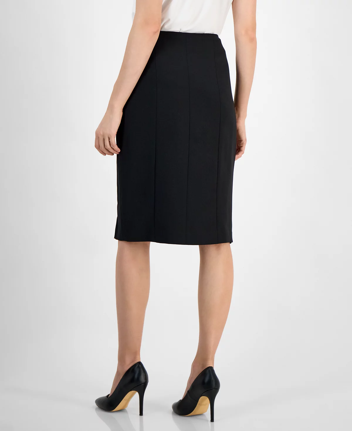 Kasper Women's Stretch Crepe Paneled Pencil Skirt, Regular & Petite