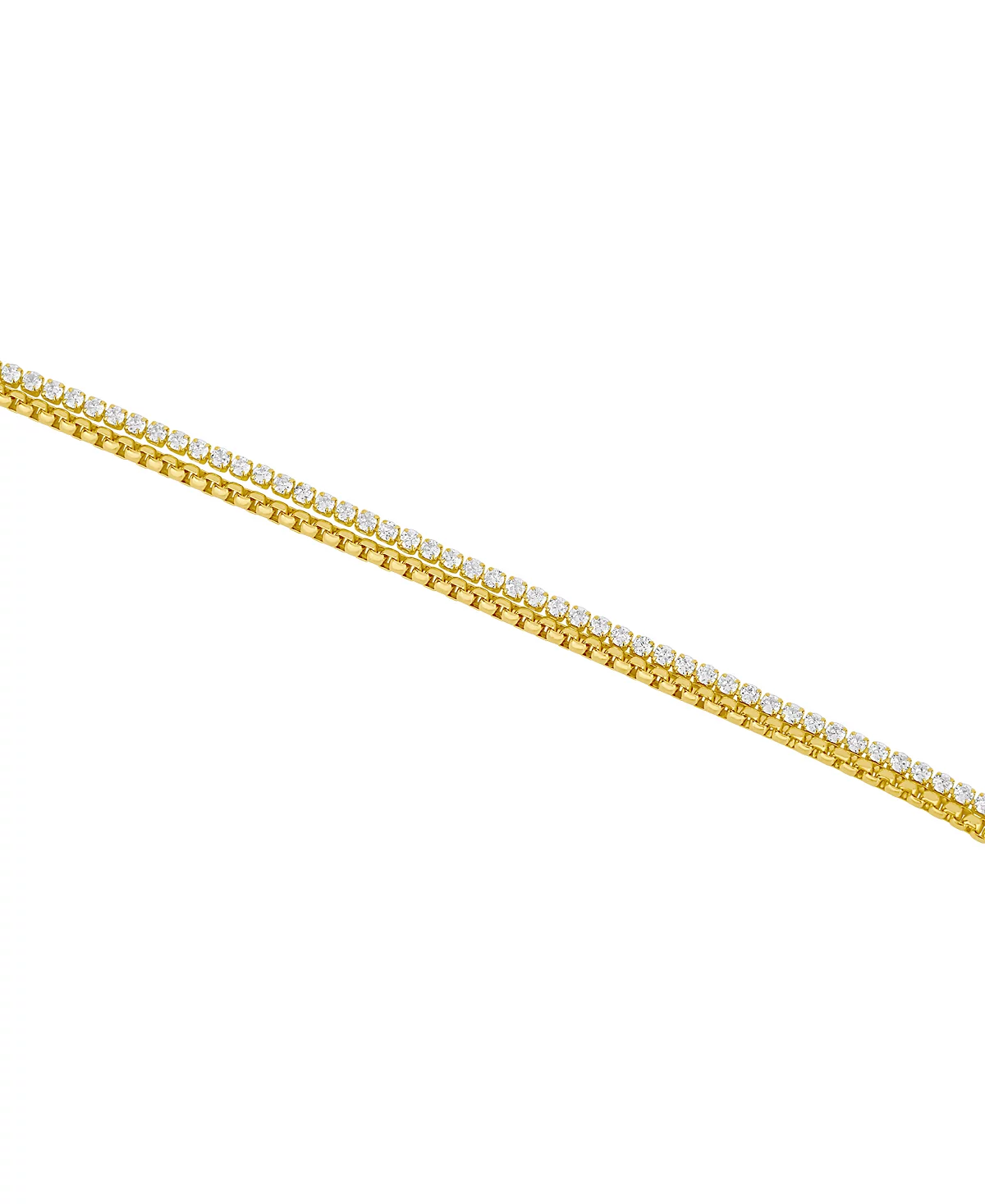 And Now This Cubic Zirconia Double Strand Chain Bracelet 4590₽