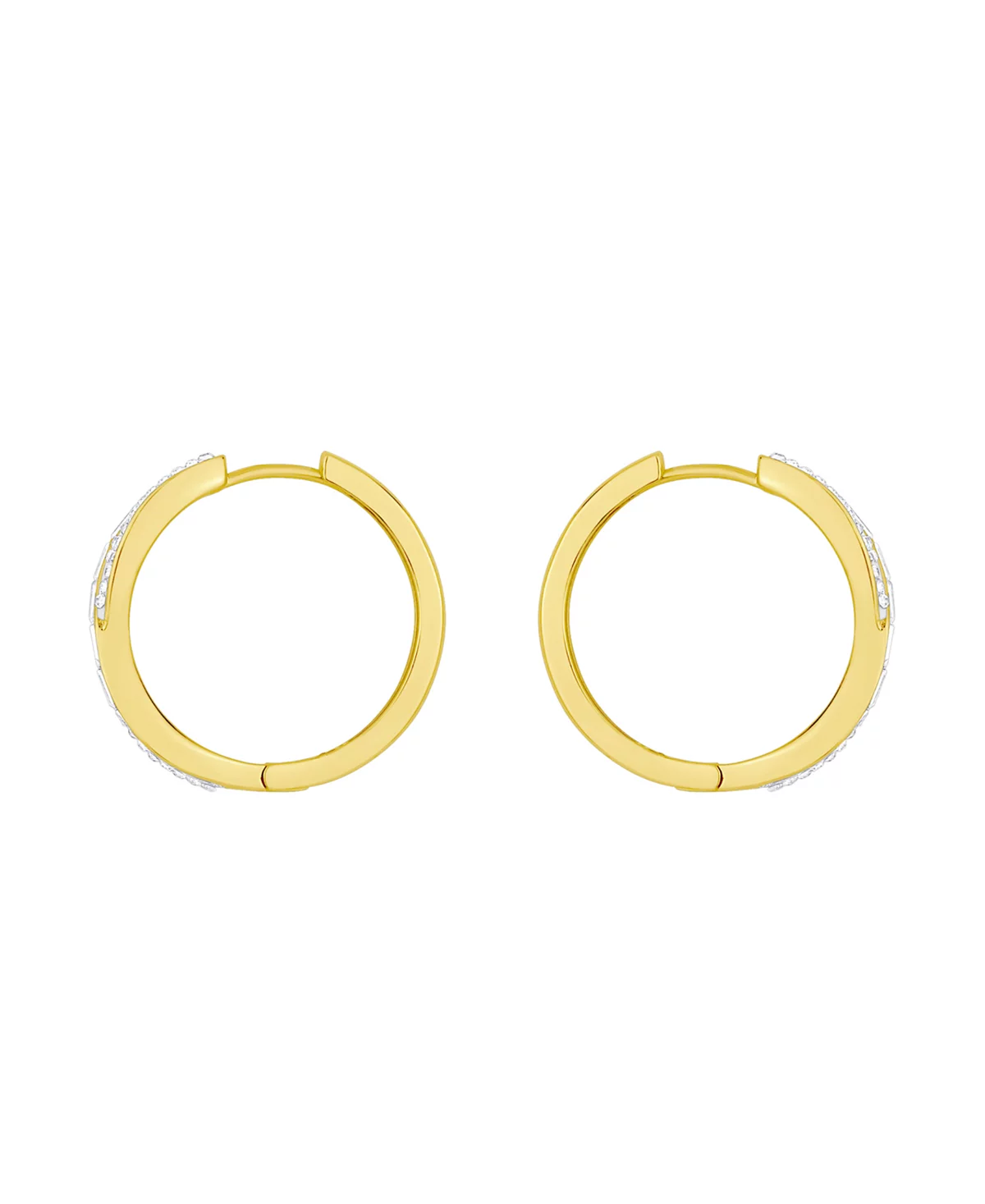 And Now This 18K Gold Plated Crystal Hoop Earrings 5690₽