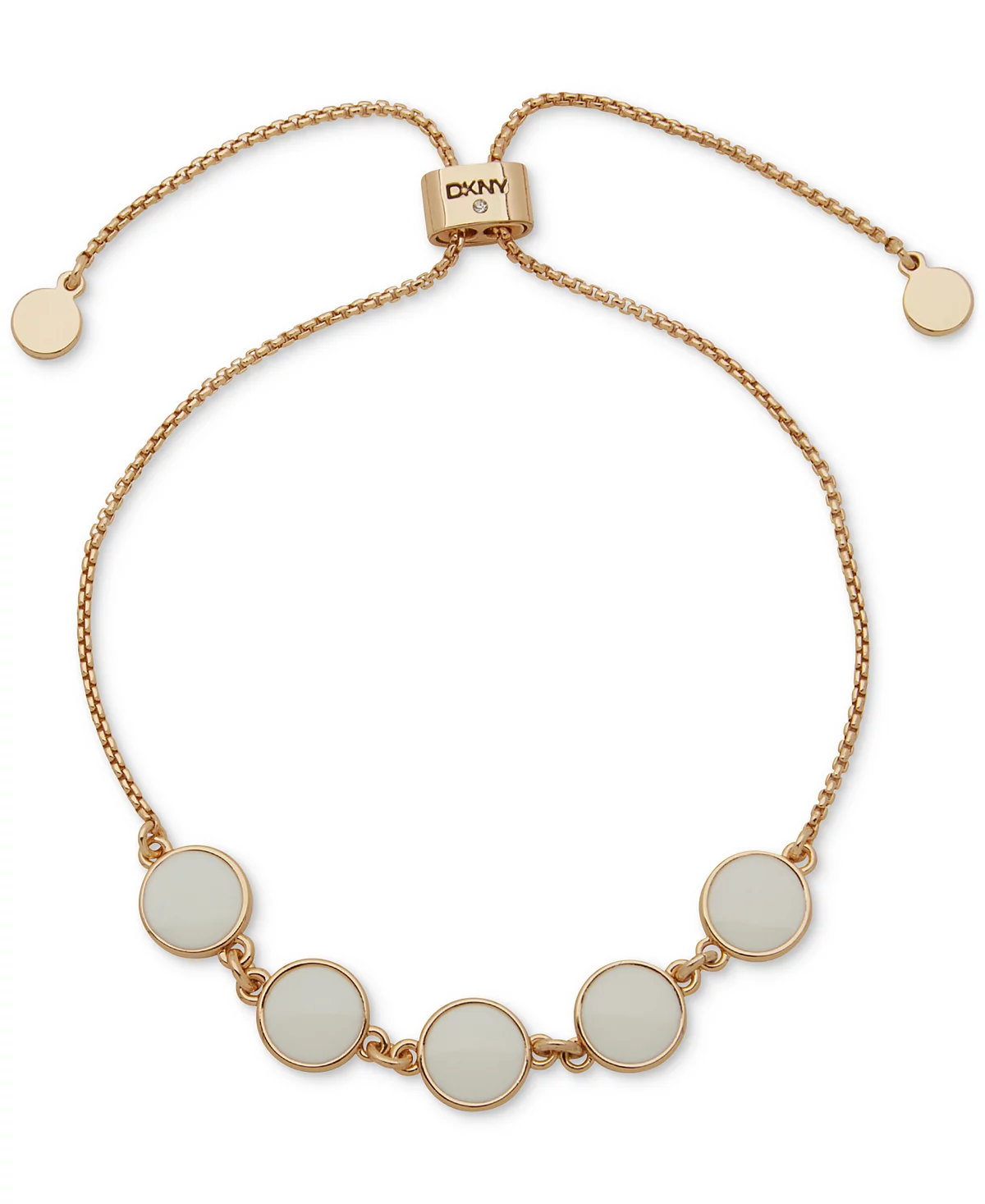 DKNY Gold-Tone Five Color Disc Slider Bracelet 7190₽