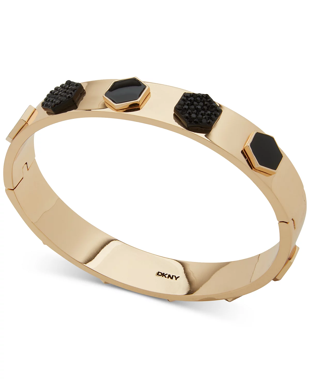 DKNY Gold-Tone Color Pave - Hexagon Bangle Bracelet 12890₽