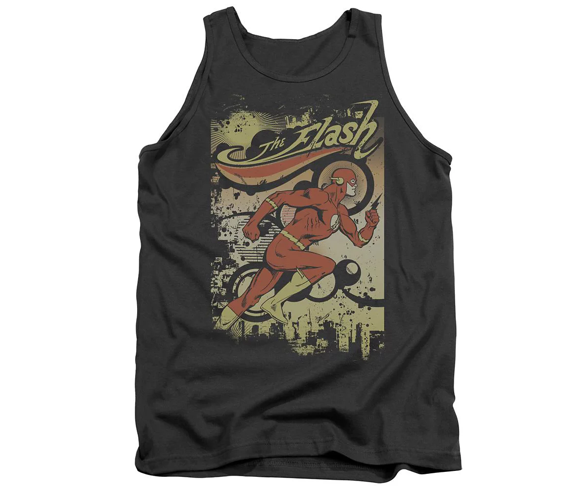 Dc Flash Mens DC Comics Flash Just Passing Through Adult Tank Top