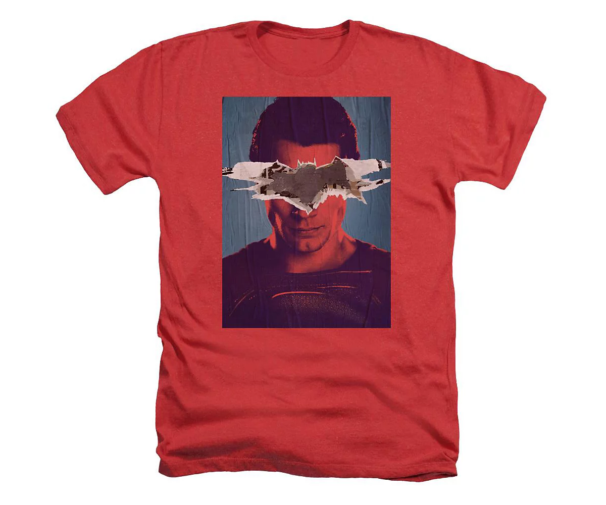 Batman V Superman Mens Superman Poster Adult Heather Tee / T-Shirt