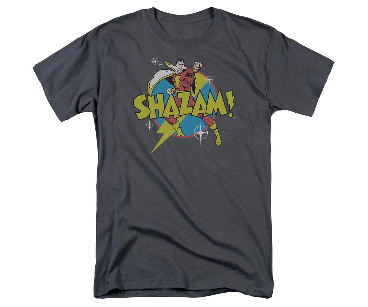 Dc Shazam Mens DC Comics Shazam Power Bolt Short Sleeve Adult Tee / T-Shirt