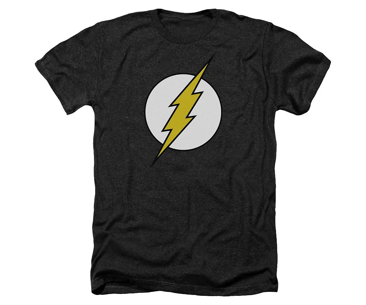 Dc Flash Mens DC Comics Flash Fl Classic Adult Heather Tee T-Shirt 5390₽