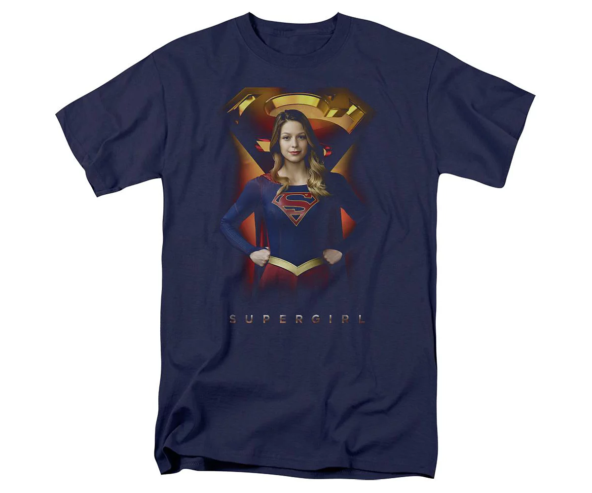 Supergirl Mens Standing Symbol Short Sleeve Adult Tee T-Shirt 5190₽