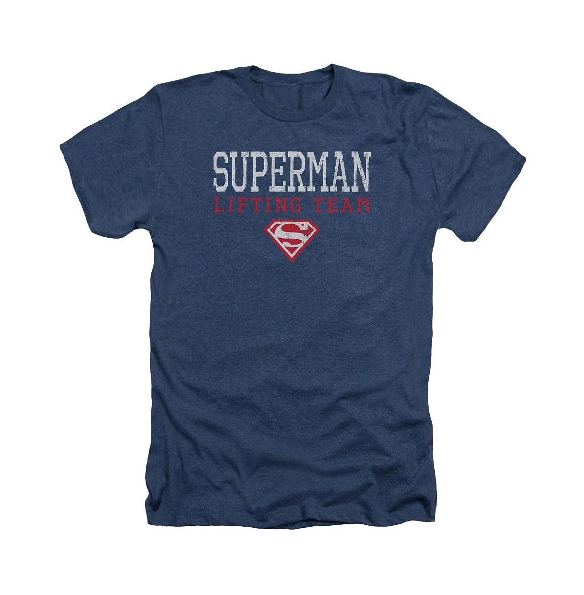 Superman Mens Lifting Team Adult Heather Tee T-Shirt 5390₽