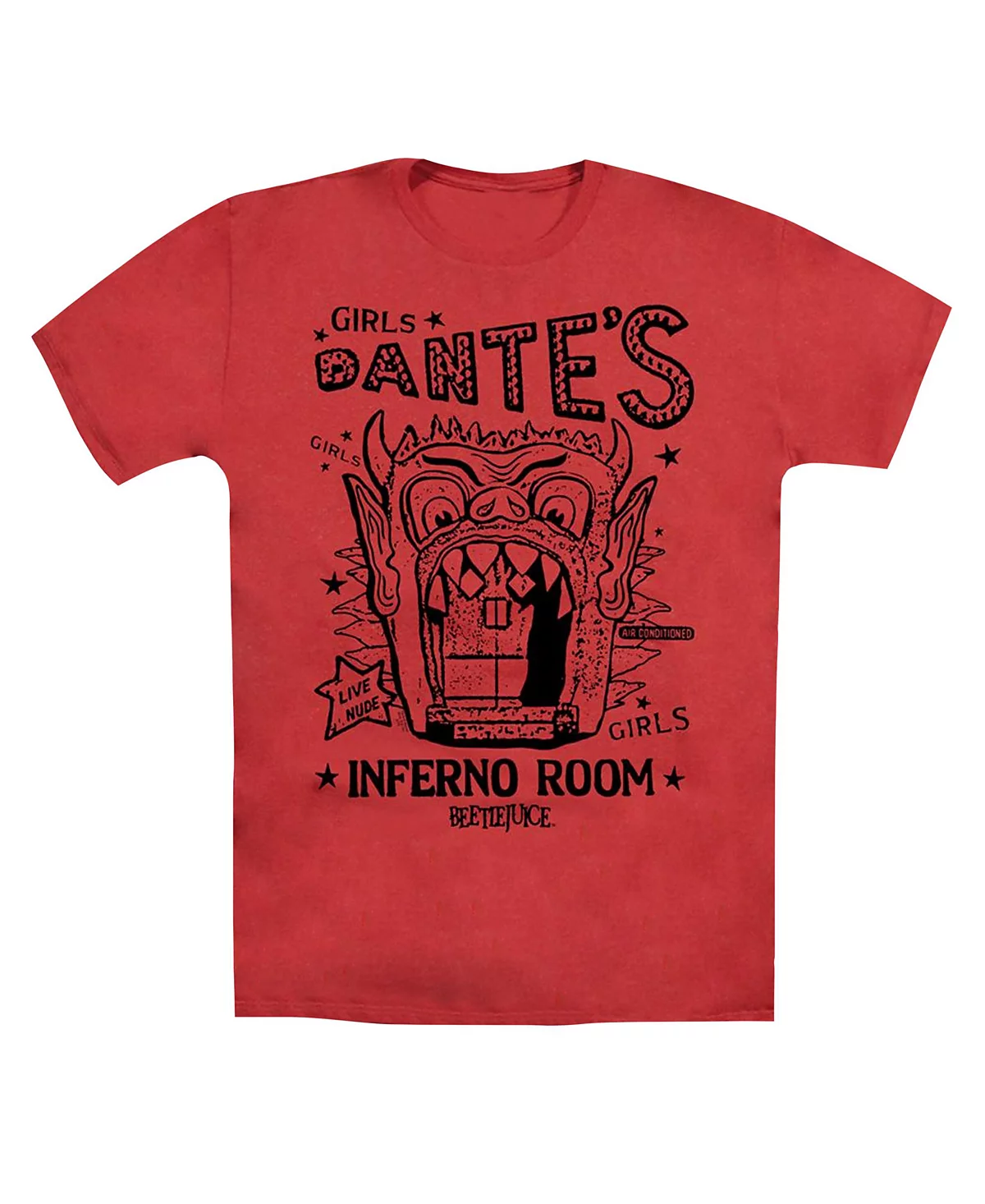 Beetlejuice Mens Dantes Inferno Room Adult Heather Tee T-Shirt 5390₽