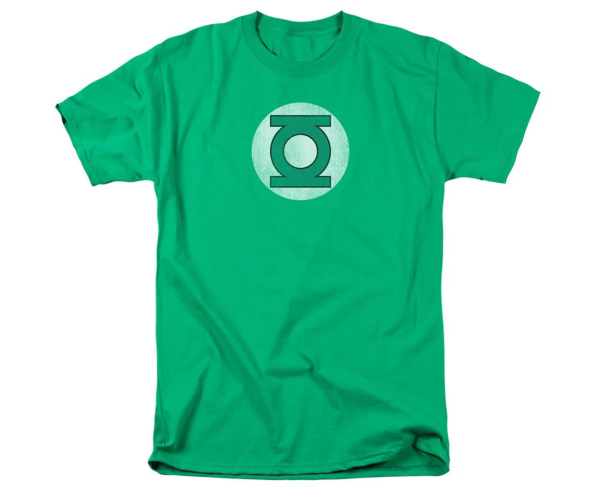 Dc Green Lantern Mens DC Comics Green Lantern Green Lantern Logo Distressed Short Sleeve Adult Tee / T-Shirt