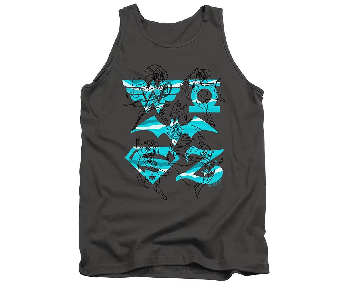 DC Wonder Woman Mens Dc Superhero Girls DC Comics Superhero Girls Line Art Group Adult Tank Top 5390₽