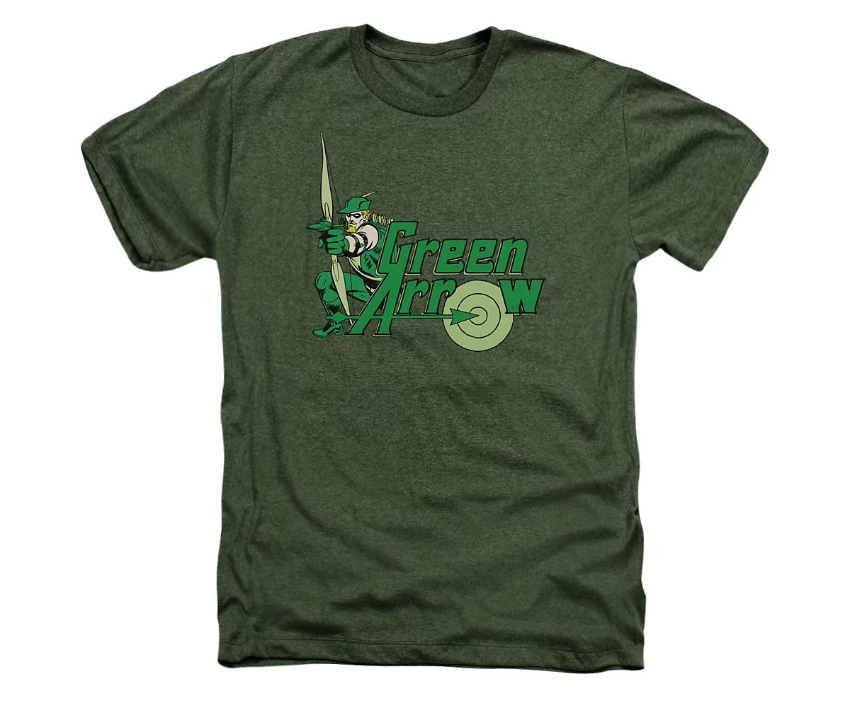 Dc Green Arrow Men's DC Comics Green Arrow Green Arrow Adult Heather Tee / T-Shirt