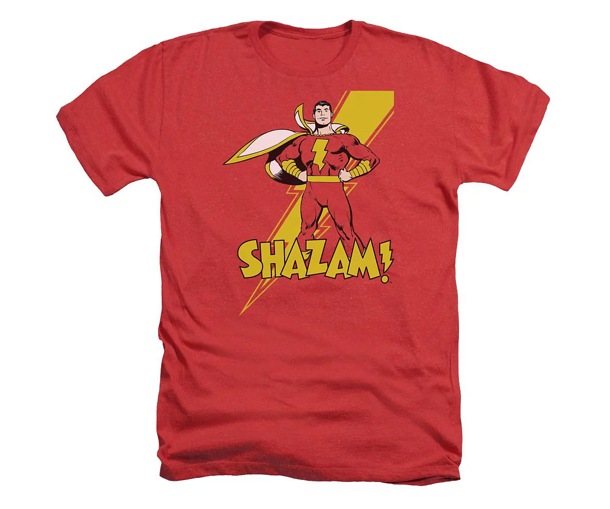 Dc Shazam Men's DC Comics Shazam Shazam Adult Heather Tee / T-Shirt
