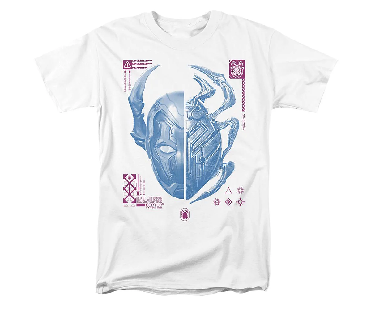 Blue Beetle Mens Split Beetle Short Sleeve Adult Tee / T-Shirt