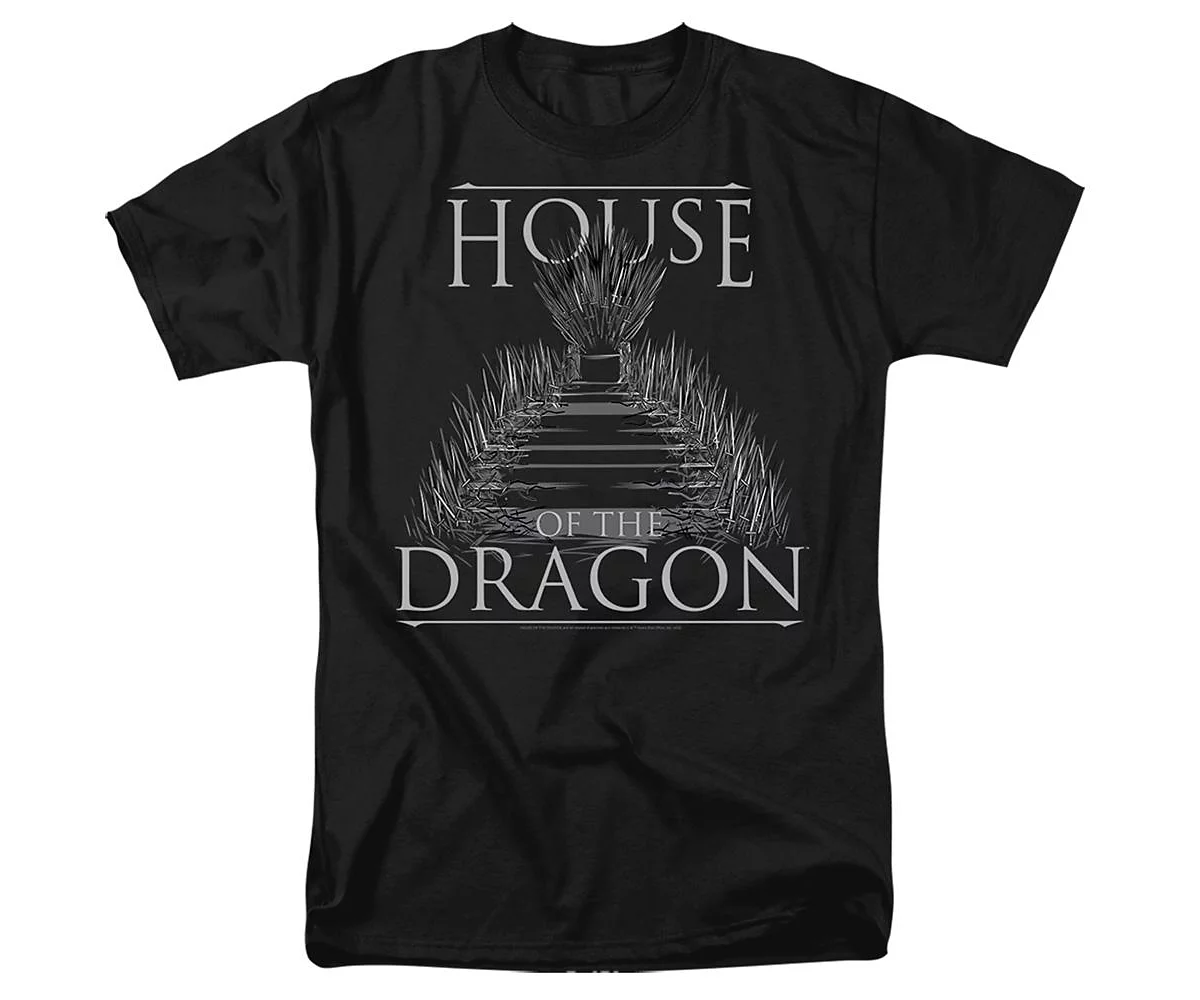 House Of The Dragon Men's Sword Throne Short Sleeve Adult Tee / T-Shirt