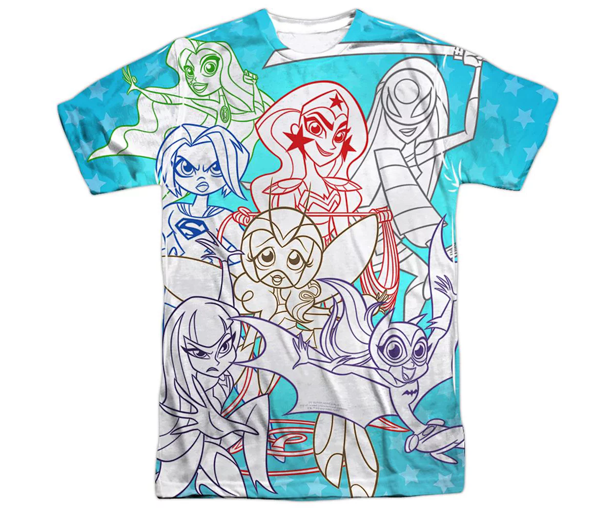 DC Wonder Woman Men's Dc Superhero Girls DC Comics Superhero Girls Justice Gang Short Sleeve Adult Poly Crew Tee / T-Shirt