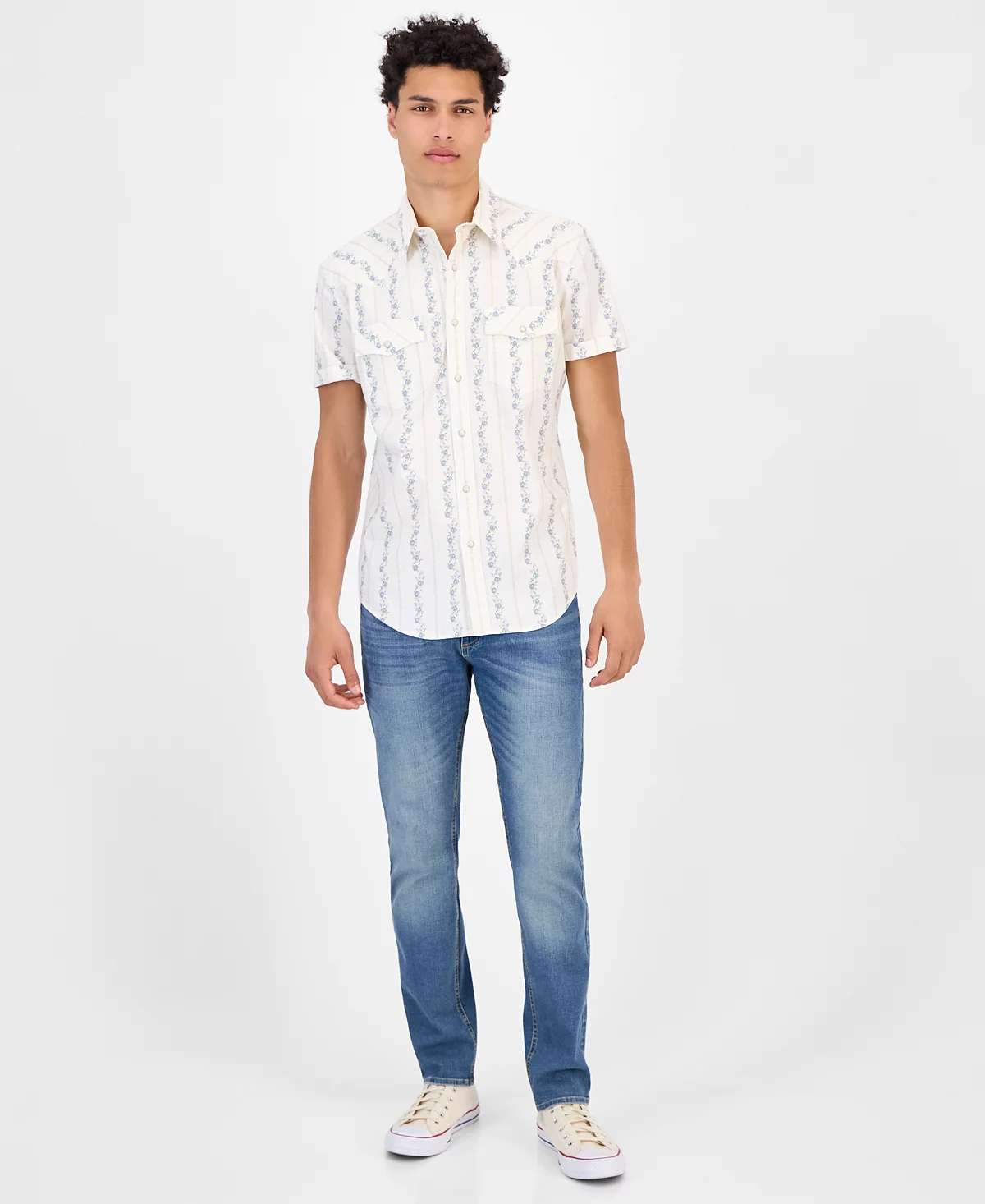 Sun Stone Mens Alden Short Sleeve Western Style Snap-Front Shirt Exclusively at Macys 9490₽
