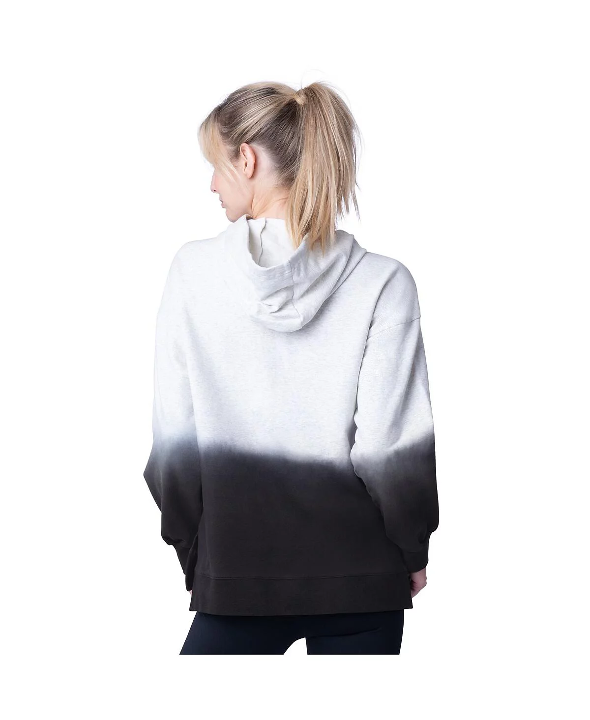 MSX by Michael Strahan Women's Gray/Black Detroit Lions Daniela Pullover Hoodie