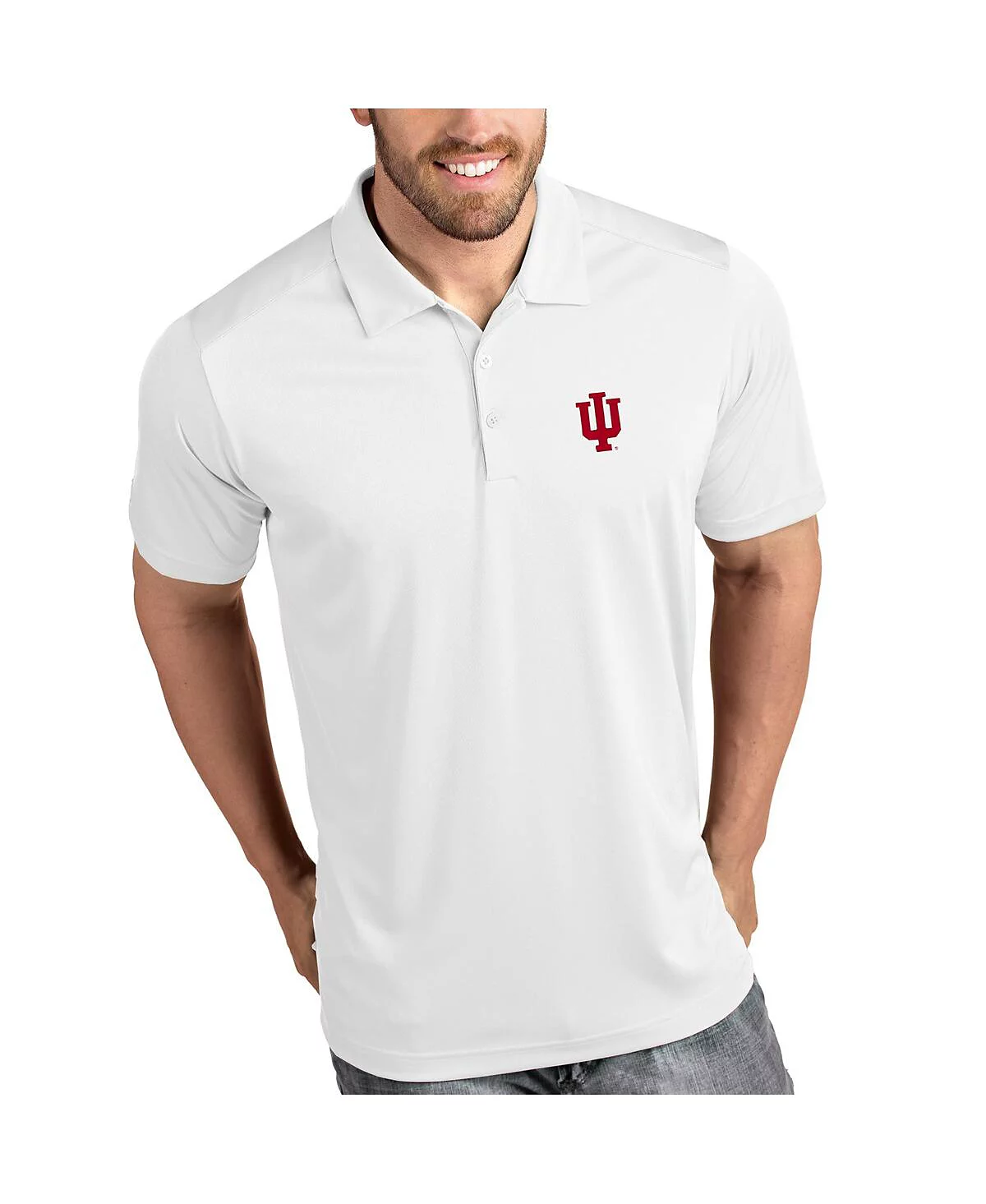 Antigua Mens Indiana Hoosiers Tribute Polo 12890₽
