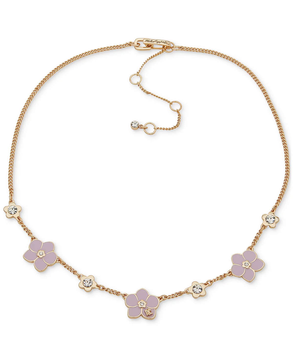KARL LAGERFELD PARIS Gold-Tone Crystal - Color Flower Statement Necklace 16 3 extender 7990₽
