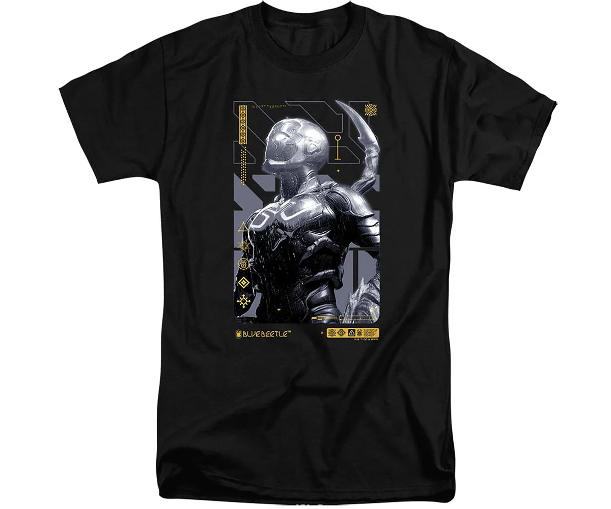 Blue Beetle Mens Beetle Heads Up Short Sleeve Adult Tall Tee T-Shirt 5990₽